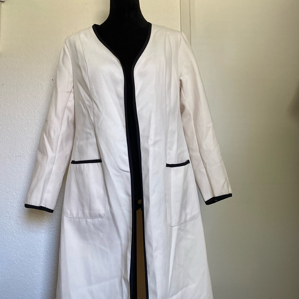 Stylewe long white and black coat